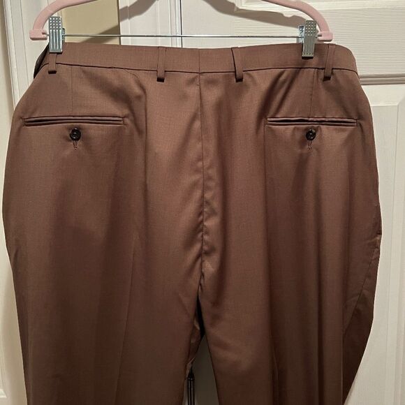 NWT Men's Hart Schaffner Marx New York Fit Wool Dress Pants Brown Size 42 - Picture 5 of 6